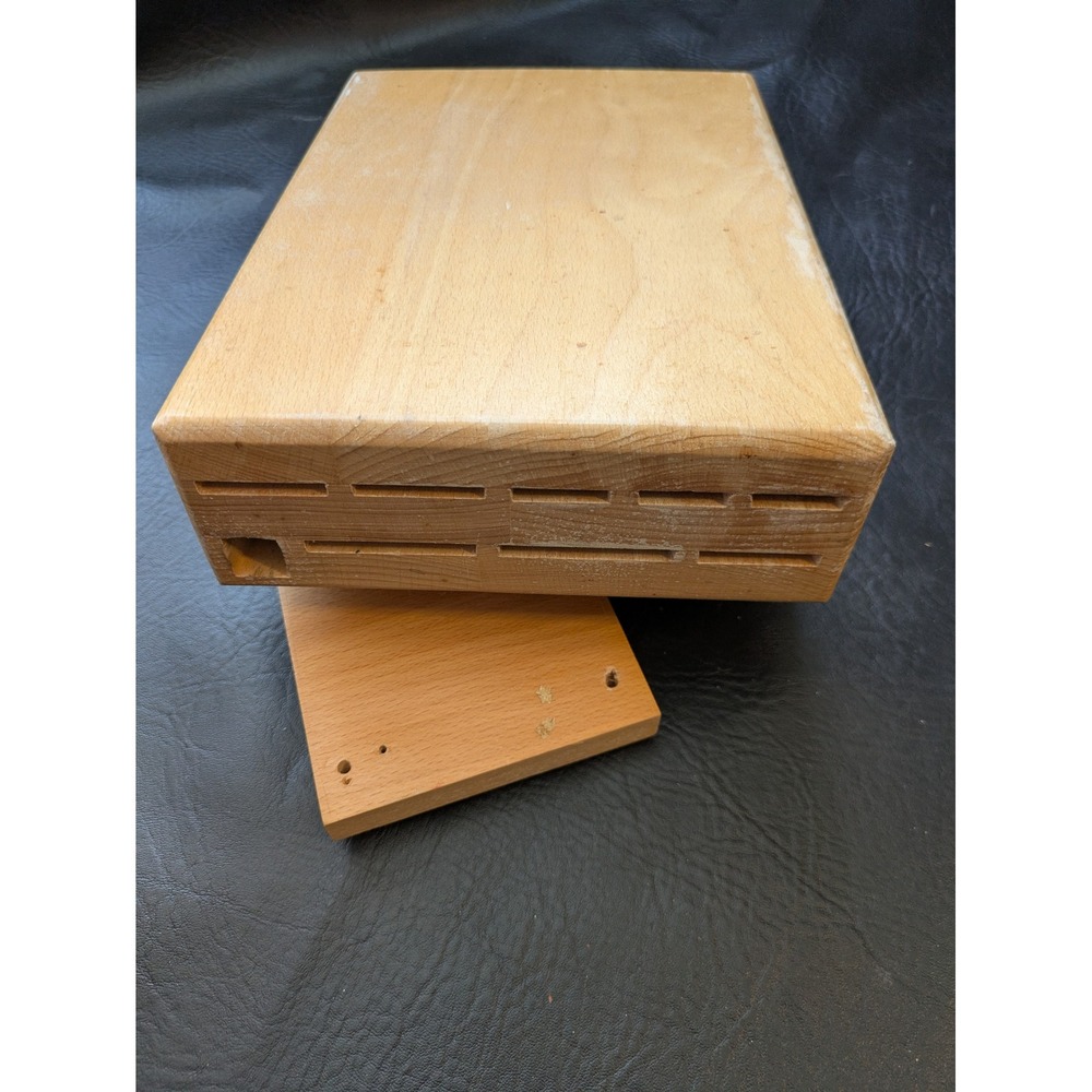 Wusthof 9 Slot Under Cabinet Wooden Knife Block Beechwood Storage Holder V9135